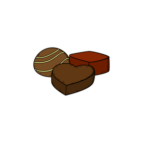 Valentines Day chocolates drawing clipart