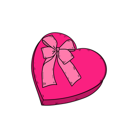 Valentines Day gift drawing clipart