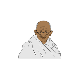 Mahatma Gandhi drawing clipart