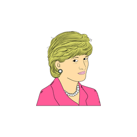 Princess Diana drawing clipart