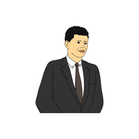 John F Kennedy cartoon drawing clipart
