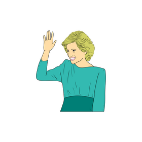 Princess Diana cartoon drawing clipart