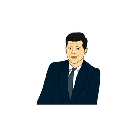 John F Kennedy drawing clipart