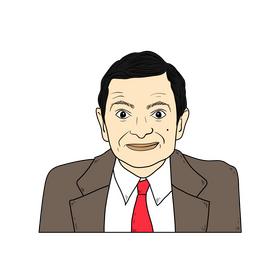 Mr Bean Rowan Atkinson drawing clipart