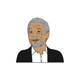 Morgan Freeman drawing clipart