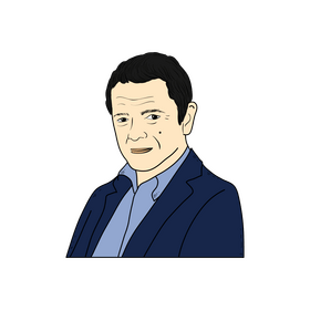 Rowan Atkinson portrait drawing clipart