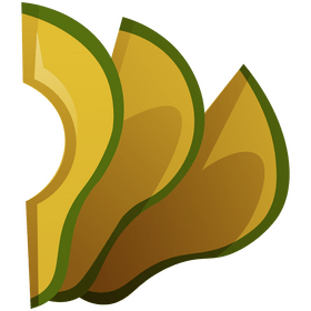 Avocado three slices clipart