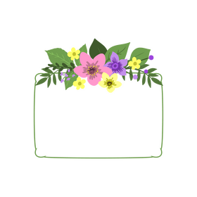Flower border clipart