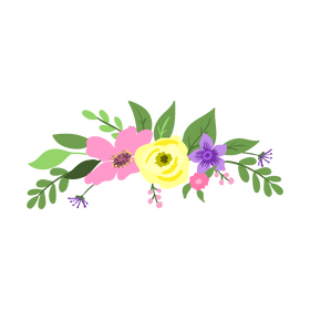 Flowers for frame and border clipart