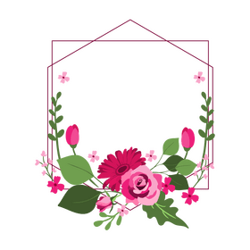 Wedding floral frame clipart