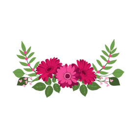 Wedding pink floral frame clipart