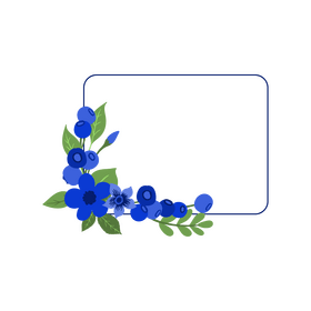 Blueberry fruit frame clipart