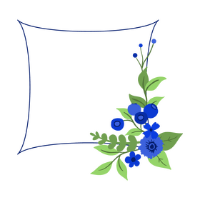 Blueberry frame clipart