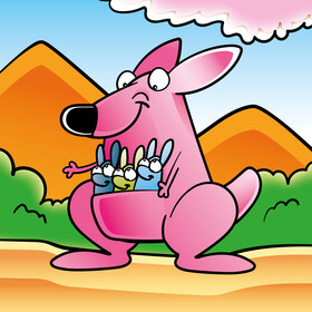 Kangaroo cartoon vector