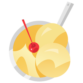 Banana ice cream clipart