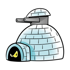 Igloo cartoon clipart