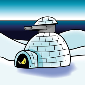 Igloo cartoon vector