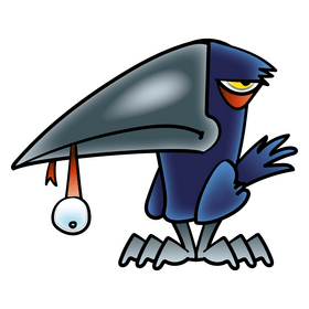 Crow cartoon clipart