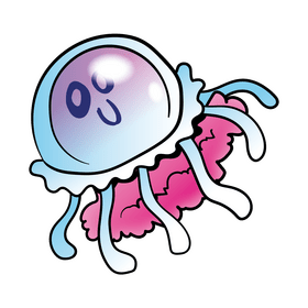 Jellyfish cartoon clipart