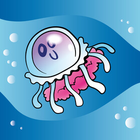 Jellyfish cartoon vector
