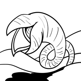 Worms cartoon drawing black and white vector