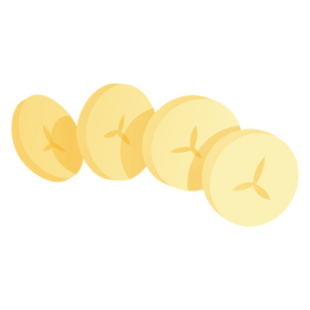 Banana slices clipart