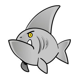 Baby shark cartoon clipart