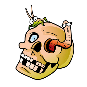 Skull cartoon clipart