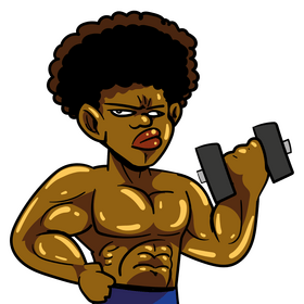 Bodybuilder cartoon clipart