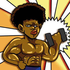 Bodybuilder cartoon vector