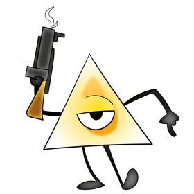 Triangle cartoon clipart