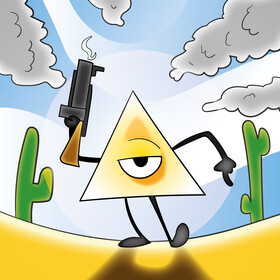 Triangle cartoon vector