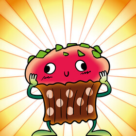 Muffin cartoon vector