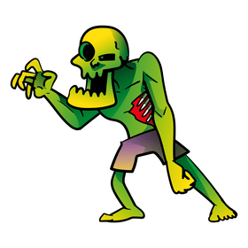 Zombie cartoon clipart