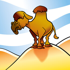 Camel cartoon vector