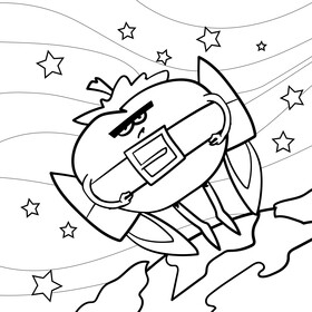 Tomato cartoon drawing black and white vector