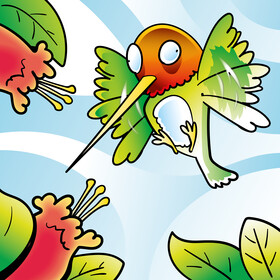 Hummingbird cartoon vector