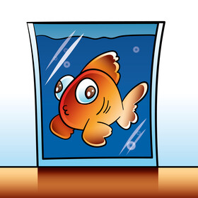 Goldfish cartoon vector