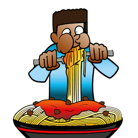 Spaghetti cartoon clipart