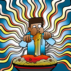 Spaghetti cartoon vector