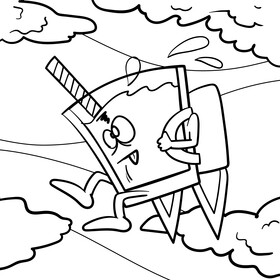 Juice cartoon black and white vector