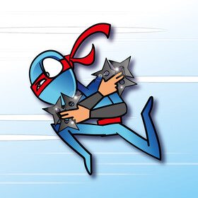 Ninja cartoon vector