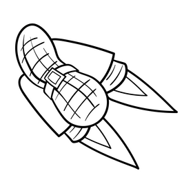 Peanut cartoon black and white clipart