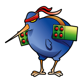Kiwi bird cartoon clipart