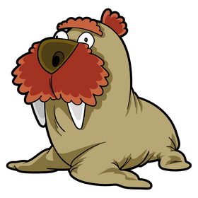 Walrus cartoon clipart