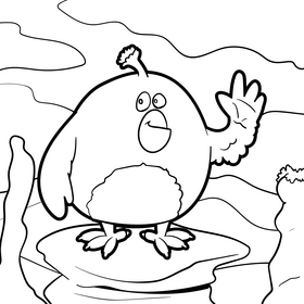 Angry birds cartoon drawing black and white vector