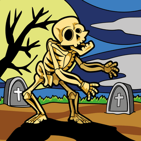 Skeleton cartoon vector