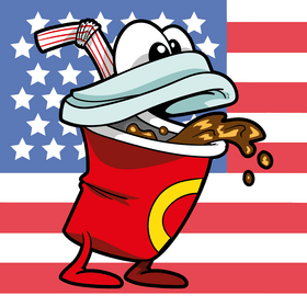 Coca Cola cartoon vector