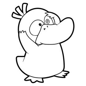 Pokemon cartoon black and white clipart