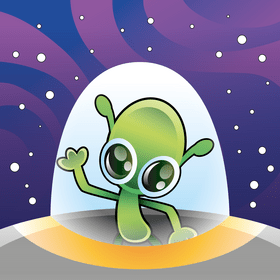 Alien cartoon vector